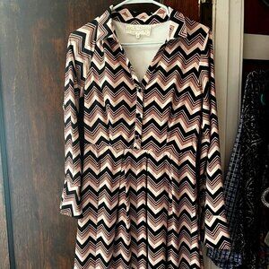 Pink Martini Retro 70's ZigZag Dress, Size XS